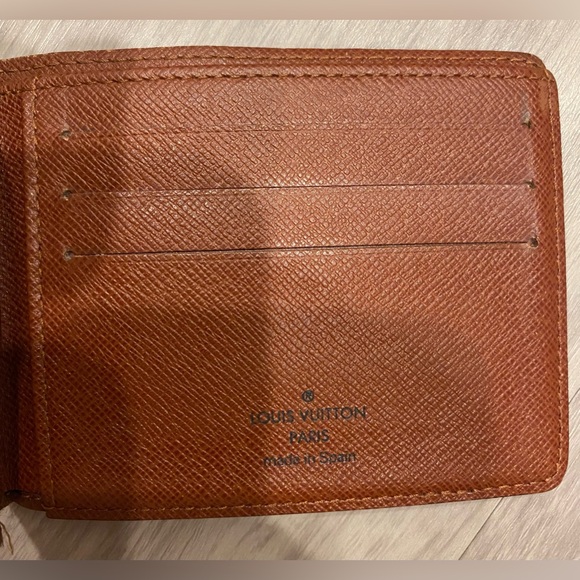 Authentic Louis Vuitton Brown Bifold Monogram Men’s Wallet Thin ID Slot - Picture 6 of 12